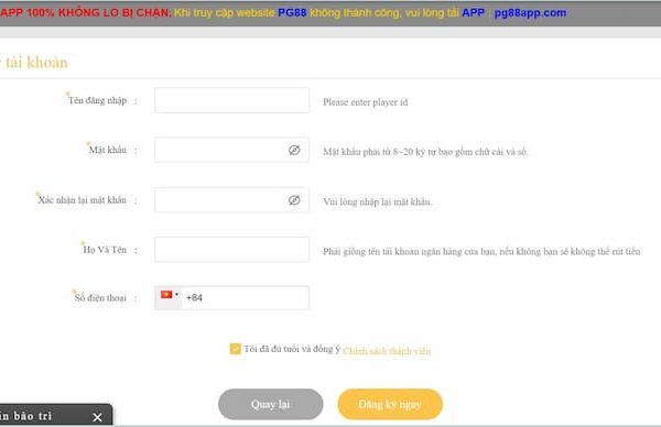 Đăng ký PG88 – Mở ra cơ hội đến với cá cược đỉnh cao